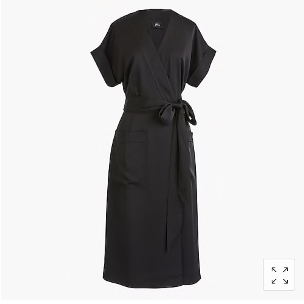Jcrew wrap dress in satin-back crepe